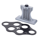 INOV8 3DX carbono 1/10th on-road amortiguador/Diff Rebuild Stand - plata - Imagen 2