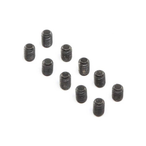 Losi tornillo prisionero acero Oxide Flat Point M4 x 6mm (negro, 10 unidades)