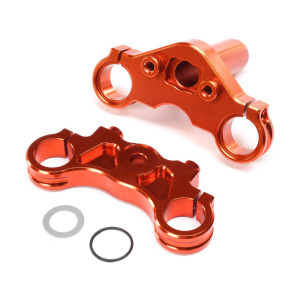 Losi Promoto-MX aluminio Triple Clamp juego (naranja)