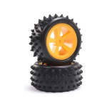 Losi Mini JRX2 4 Row trasero rueda completa (naranja, 2 unidades)