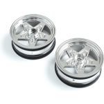 Losi 22S Drag llanta delantera Chrome (2 unidades)