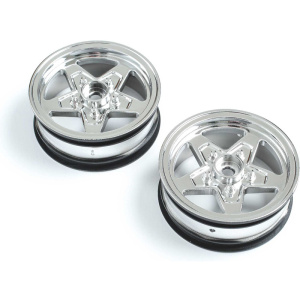 Losi 22S Drag llanta delantera Chrome (2 unidades)