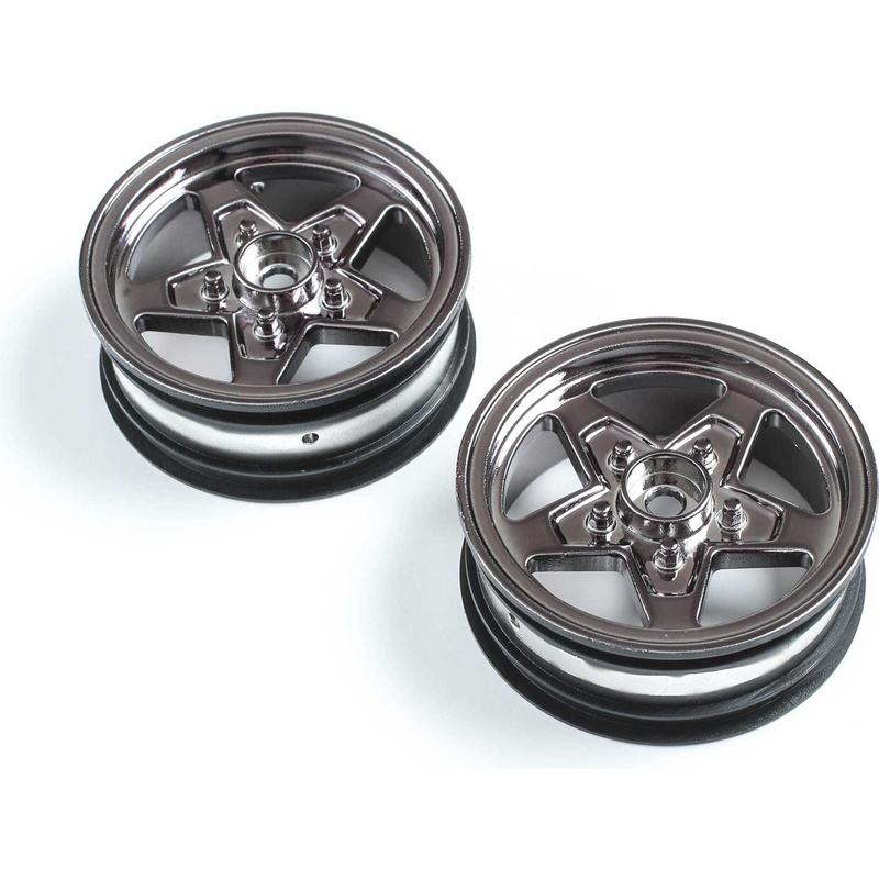 LOS43049 Losi 22S Drag llanta delantera Black Chrome (2 unidades) - Imagen 1