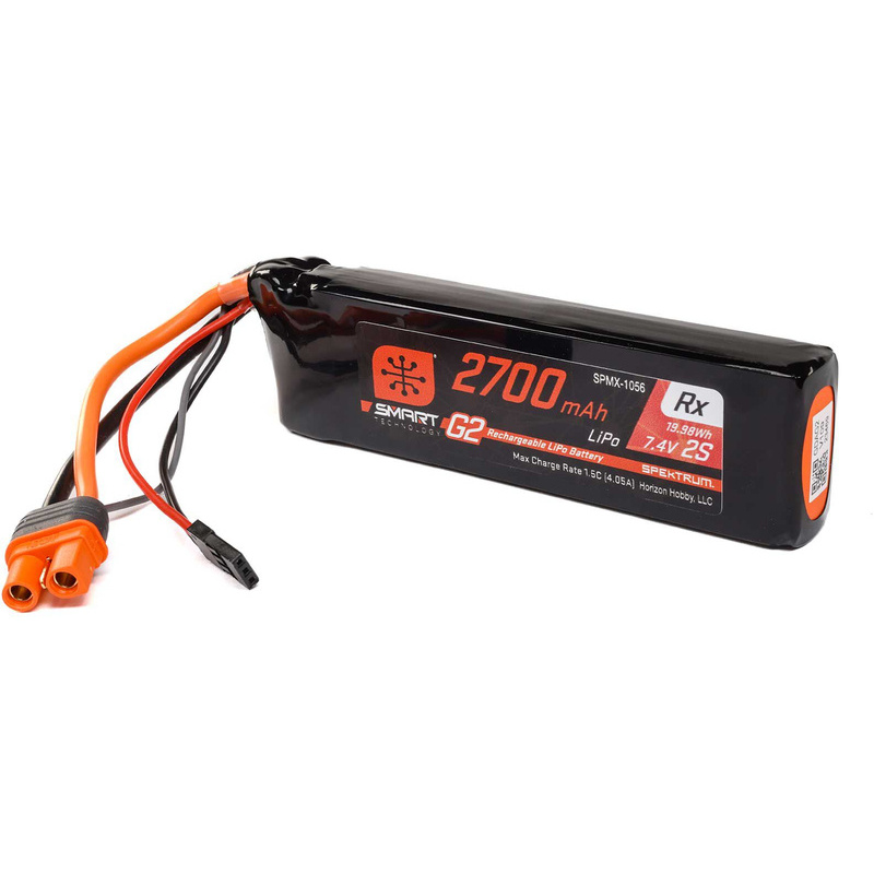 SPMX-1056 Spektrum Smart G2 2700mAh 7.4V 2S 15C RX LiPo (IC3, 135g) - Imagen 1