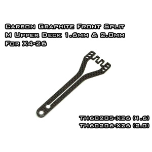 Vigor carbono grafito delantero Split M bandeja superior 2.0mm para Xray X4´26