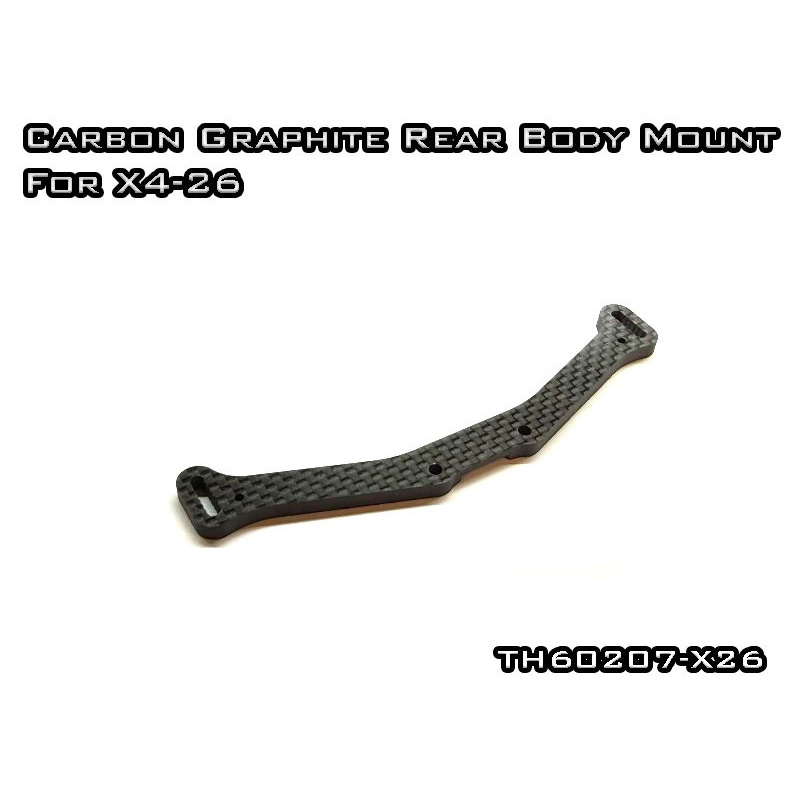 TH60207-X26 Vigor carbono soporte de grafito trasero de carrocería para Xray X4´26 - Imagen 1