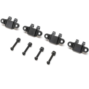 TLR soporte inferior de aluminio de amortiguador Mini LMT (negro, 4 unidades)