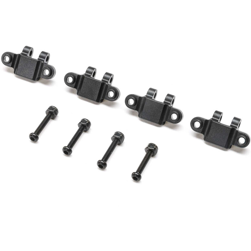 TLR314009 TLR soporte inferior de aluminio de amortiguador Mini LMT (negro, 4 unidades) - Imagen 1