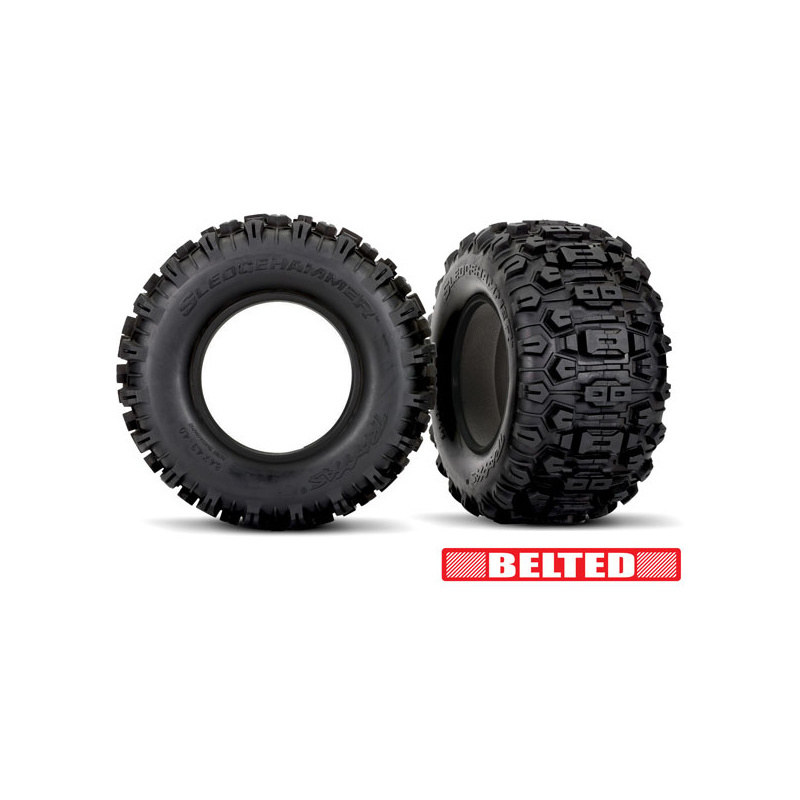 TRA7870 Traxxas neumático 4.3/5.7" Sledgehammer Belted (pareja) - Imagen 1