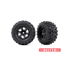 Traxxas neumático & rueda 4.3/5.7" X-Maxx rueda Sledgehammer (negro, pareja)
