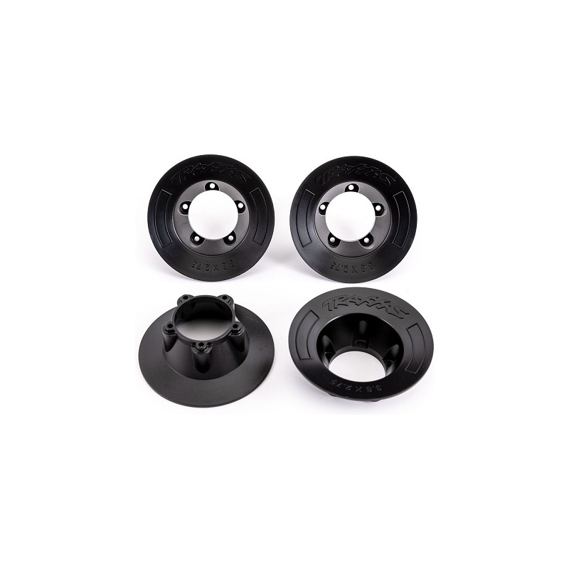TRA9569 Traxxas rueda tapa para #9572 rueda (4, negro) - Imagen 1