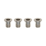 Yokomo M3x4mm FH Stepped Socket tornillo (plata, 1.7mm, 4 unidades)