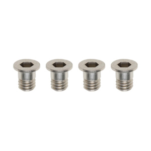 Yokomo M3x4mm FH Stepped Socket tornillo (plata, 1.7mm, 4 unidades)