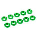 UR 3mm aluminio arandela (verde 10 unidades)