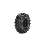 Louise CR-CHAMP 1.0 completo 1/18 y 1/24 Crawler rueda con llanta para 7mm Hex (negro, 2 unidades)